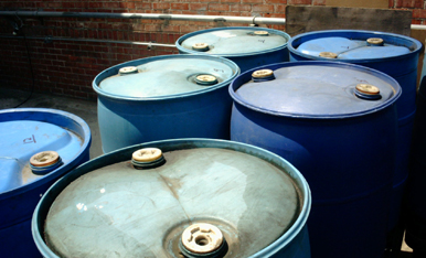 Waste-containing Drums