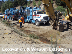United onsite for excavation and vacuum extraction