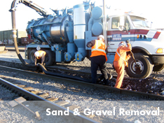 United Pumping Service provides sand and gravel removal services onsite with an industrial vacuum truck from our fleet.