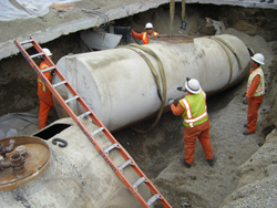 United Pumping Service onsite performing underground tank removal